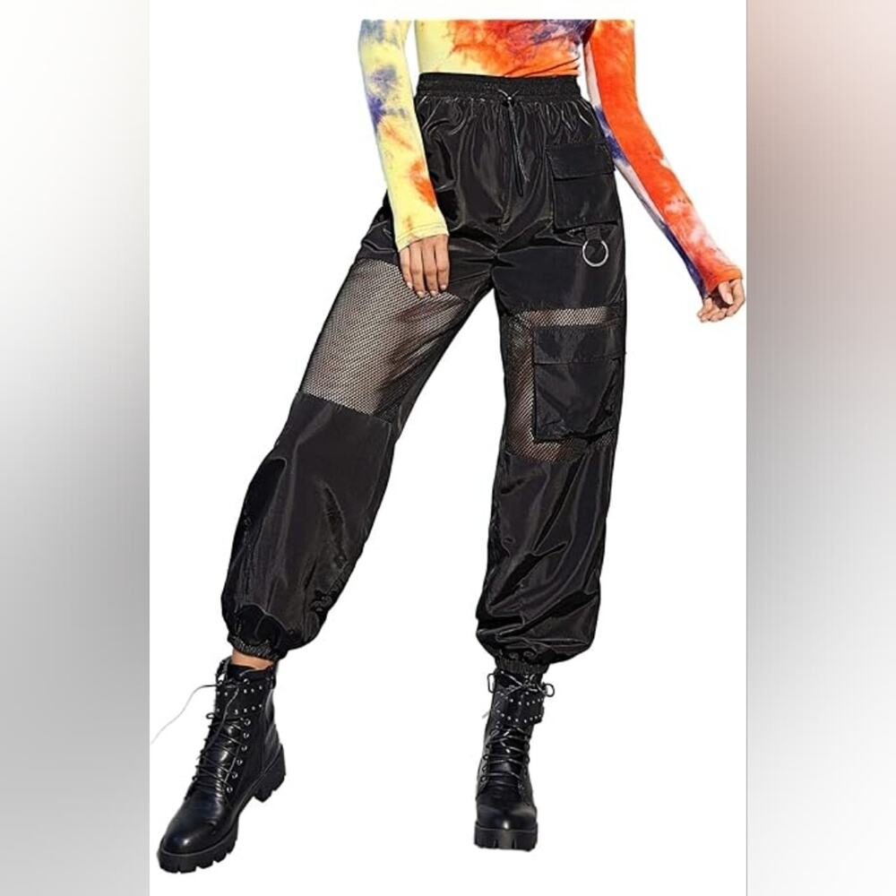 SHEIN Black Cargo Joggers XS